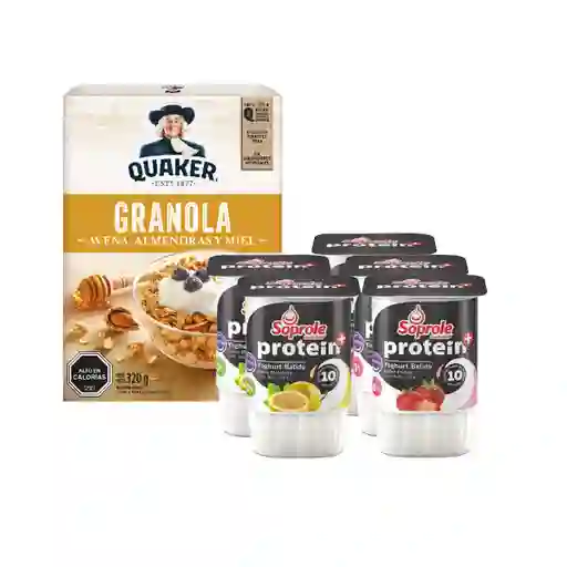 Combo Quaker Granola Avena Almendras y Miel + Soprole Yoghurt B