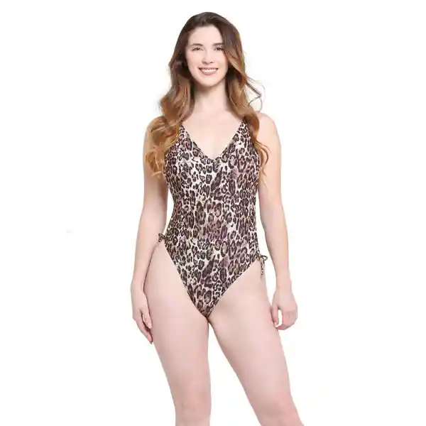 Traje de Baño Rebajado Leopardo Talla L Samia