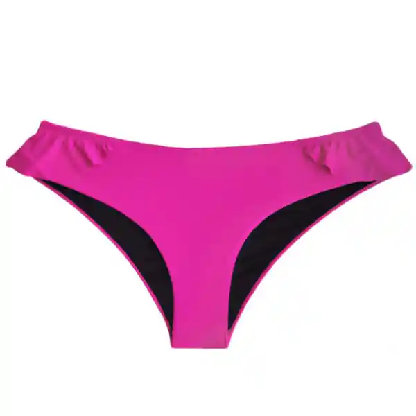 Bikini Calzón Con Vuelos Fucsia Talla XL Samia