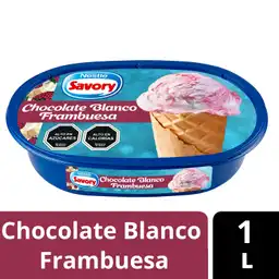 Savory Helado de Chocolate Blanco y Frambuesa