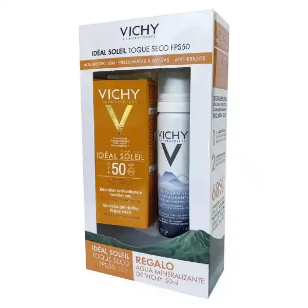 Vichy Kit Protector Solar Ideal Soleil + Spray Agua Mineral