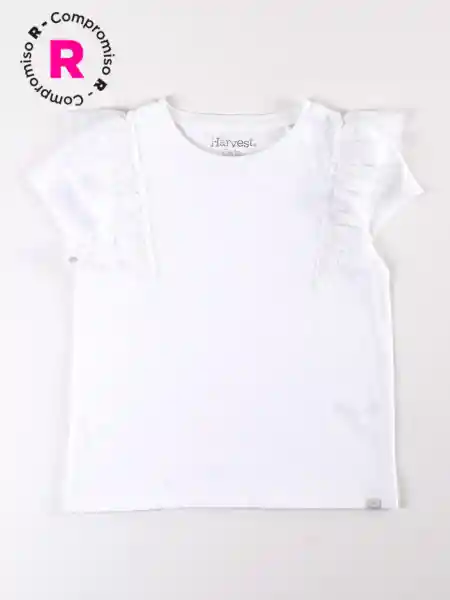 Harvest Polera Manga Corta Tulleg Blanco 6 V26