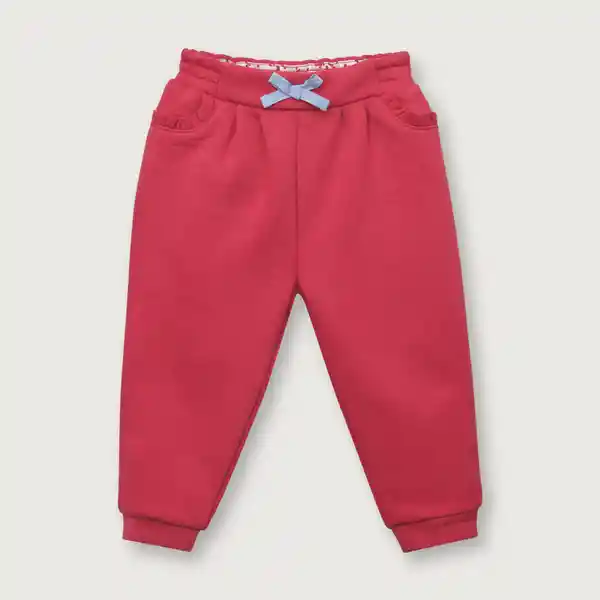 Pantalón Buzo Esencial de Niña Rojo Talla 18M Opaline