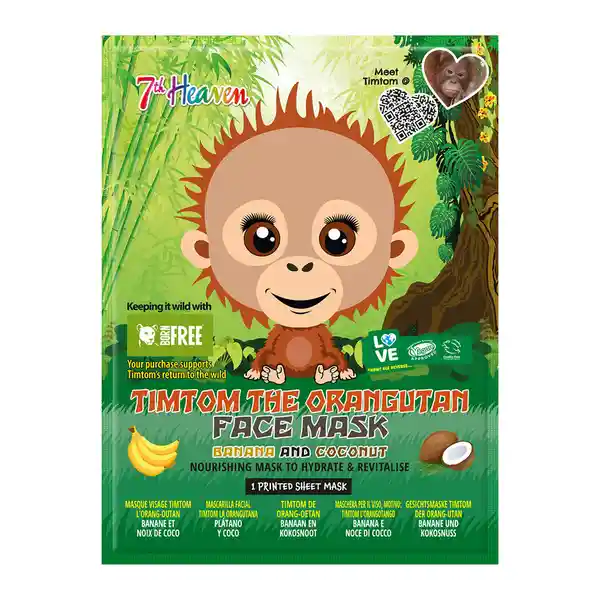7 Heaven Mascara Face Mask The Orangutan Banana & Coconut