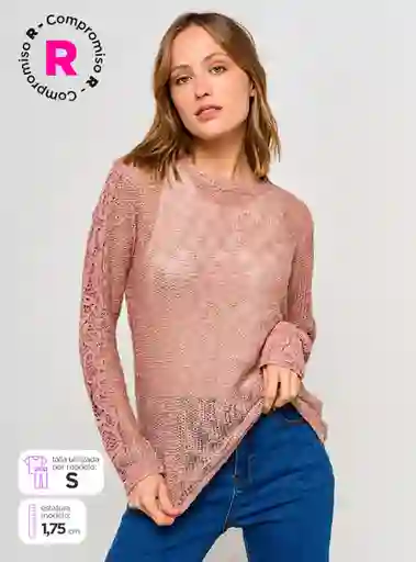 Tatianne Camisa Manga Larga hi Swe Burundy C Rosa M S24