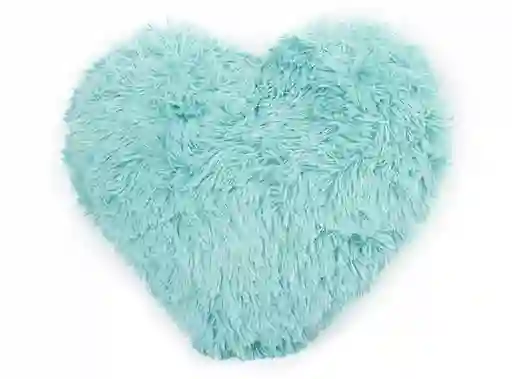 Cojín Peludo Corazón Aqua Ripley Home