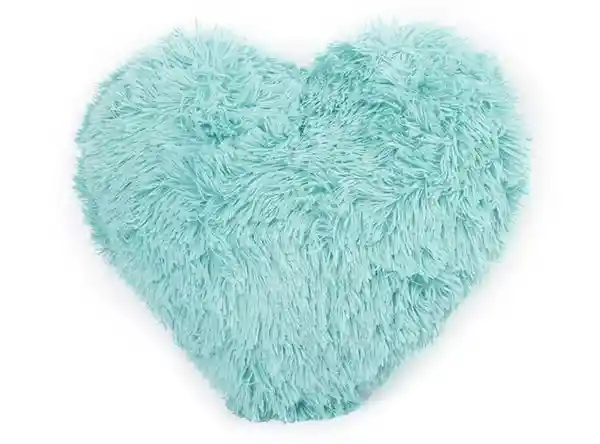 Cojín Peludo Corazón Aqua Ripley Home