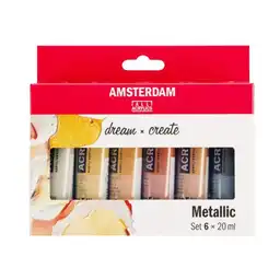 Amsterdam Set Acrílico Std Metalic