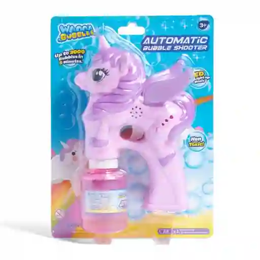 Lanza Burbujas Unicornio Con Luz y Sonido