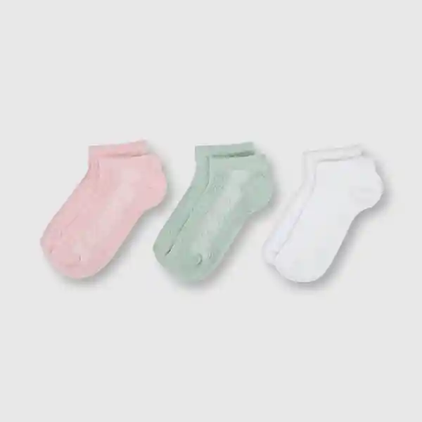 Pack Calcetines de Niña Blanco V/R Talla 26/29 Colloky