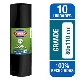 Virutex Bolsa para Basura Tamaño Grande 100 % Reciclada