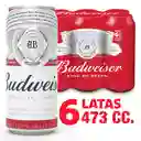 Budweiser Cerveza Rubia en Lata 6 x 473 cc