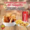 Combo Personal Nuggets, Papas Fritas, 6 Aros de Cebolla