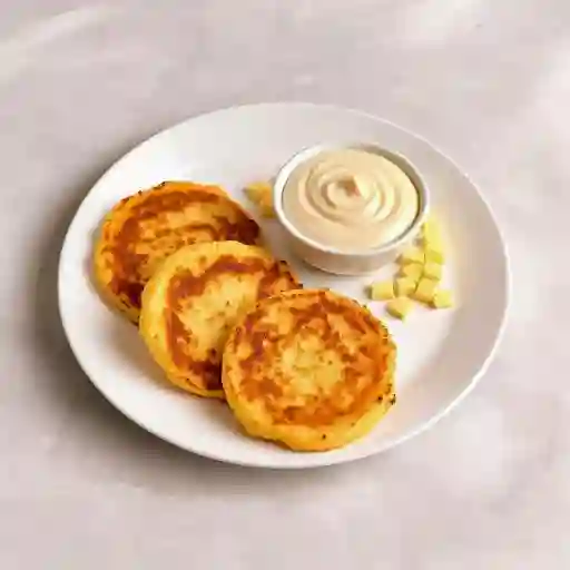 Arepitas Con Nata Y Queso Frito (4unds)