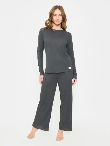 Palmers Pijama Largo Rib Gris / Marengo M I25