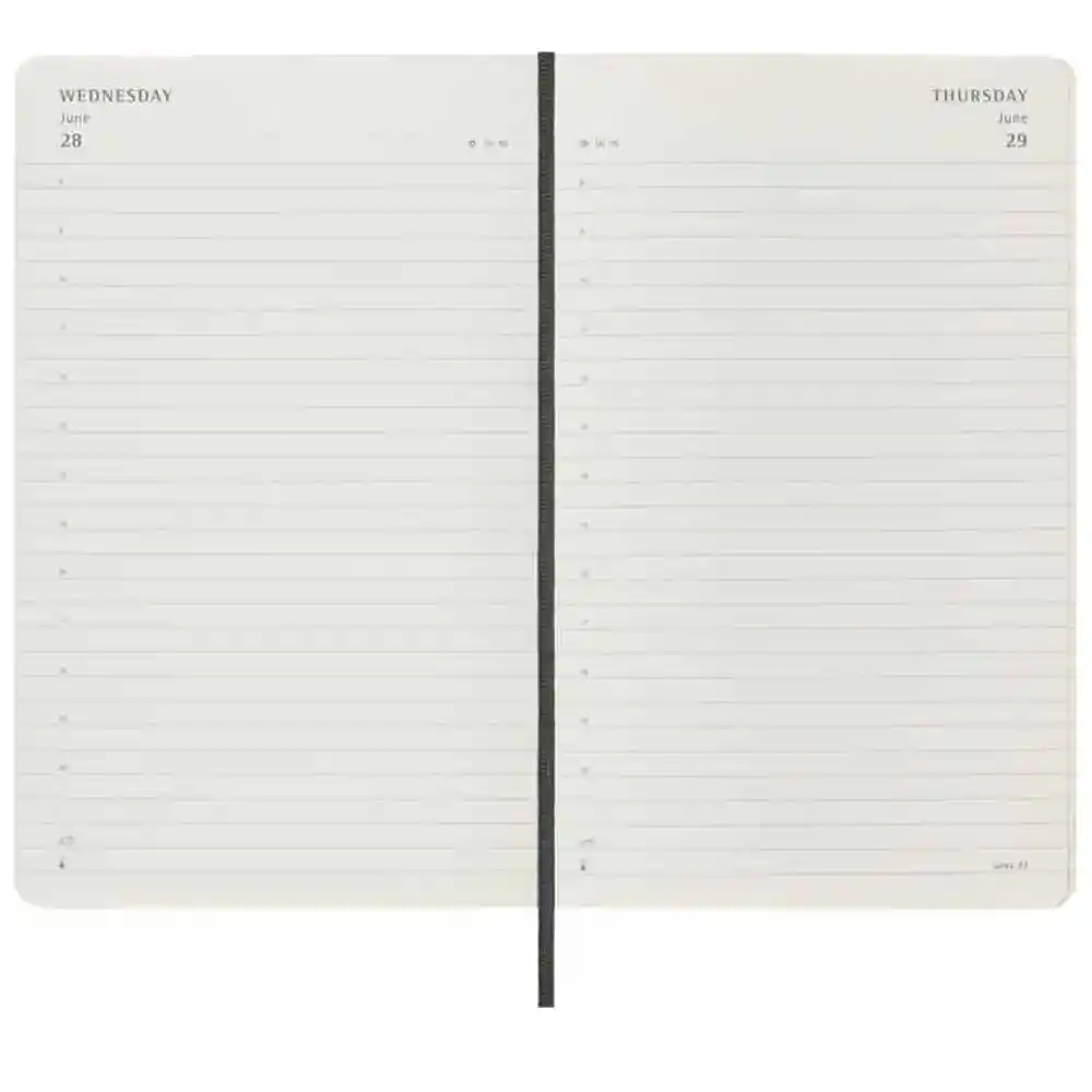 Agenda Diaria 2023 Moleskine Pasta Blanda Grande Negro