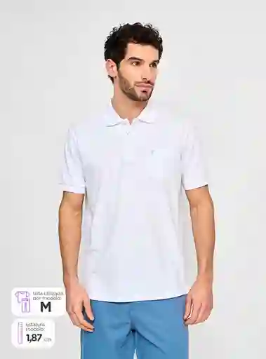 Kenneth Stevens Polerón Polo Manga Corta Blanco Talla M SS24