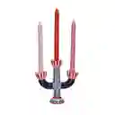 Portavela Triple Con Diseño 20 cm Casaideas