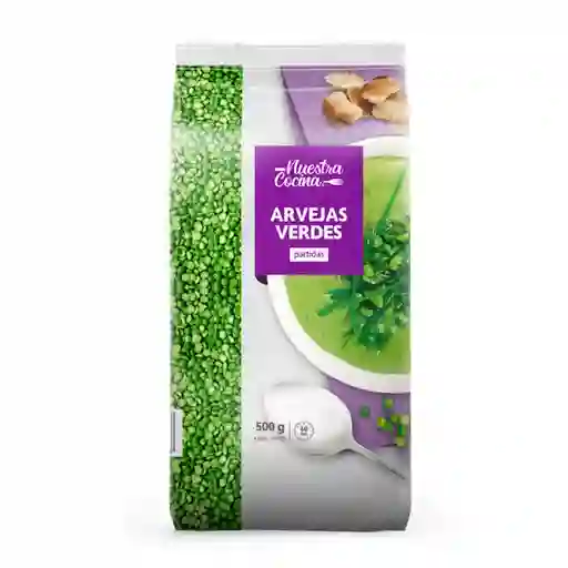 Nuestra Cocina Arvejas Verdes Partidas 500 g