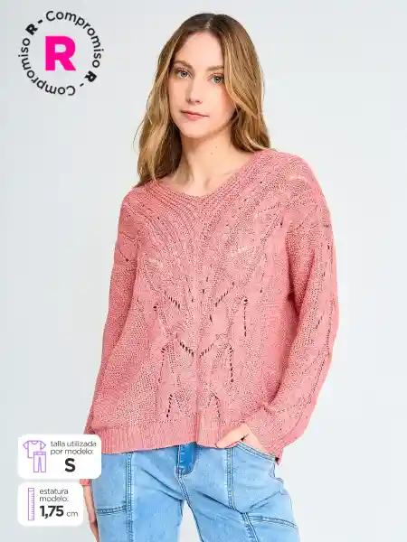 Barbados Suéter Drenza Ess C4 Rosado S V25