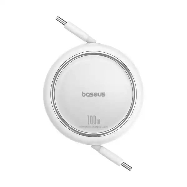 Baseus Cable Carga Rápida Mini Tipo C a Tipo C 100W Blanco 1 m