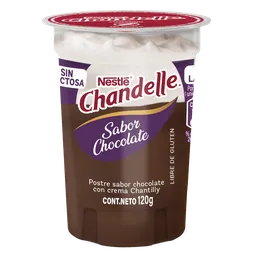 Chandelle Postre Sabor a Chocolate con Crema Chantilly