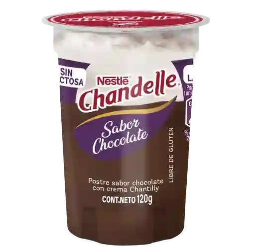 Chandelle Postre Sabor a Chocolate con Crema Chantilly