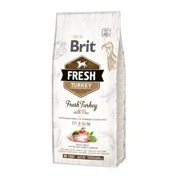 Brit Fresh Alimento Perro Turkey Whit Pea Light/Fit 1