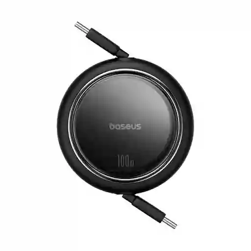 Baseus Cable Carga Rápida Mini Tipo C a Tipo C 100W Negro de 1 m