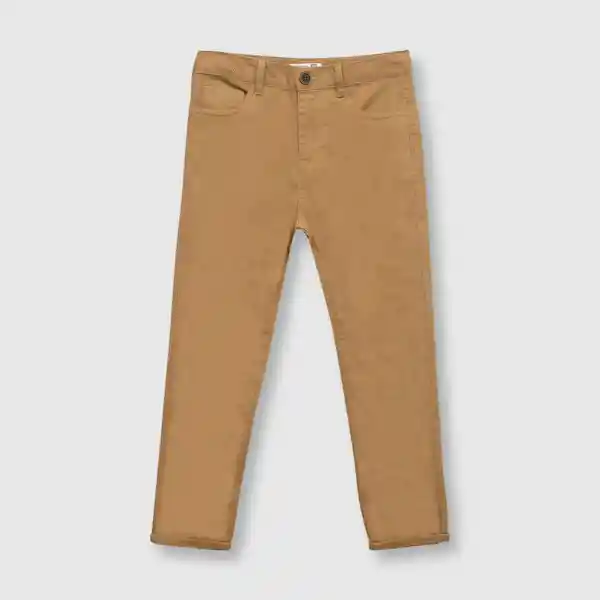 Pantalón de Niño Clásico de Twill Camel Talla 2A Colloky