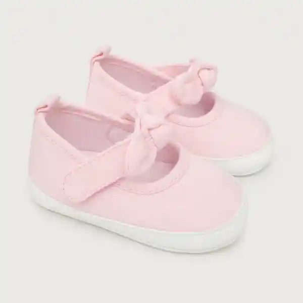 Ballerinas Canvas Con Moño de Bebé Niña Rosado Talla 16 Opaline