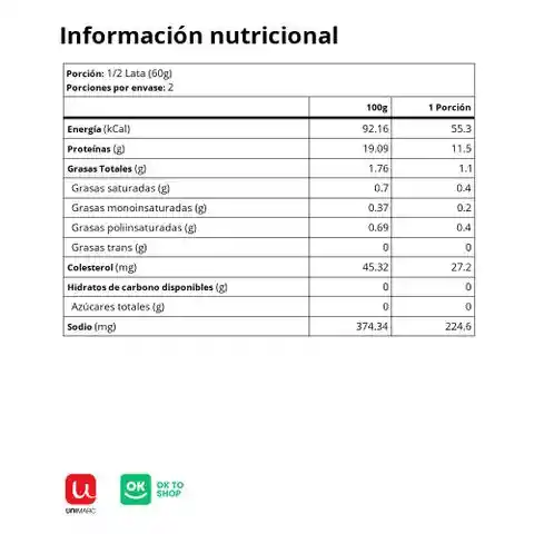 Angelmo atún desmenuzado en agua