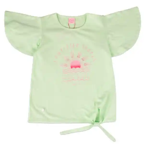 Polera Niña Verde Pillín Talla 10 A