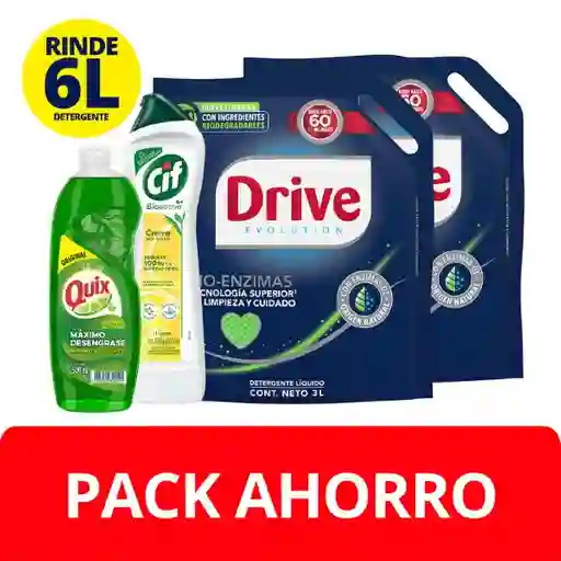 Drive Pack Detergente + Cif + Quix