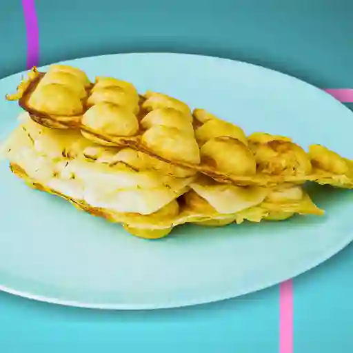 Waffle con queso