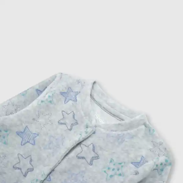 Osito Estrellas Melange de Bebé Niño Gris Talla 0M Colloky