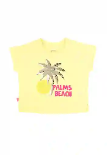 Polera Hombro Caído Holiday Girls Amarillo Talla 04 - 290