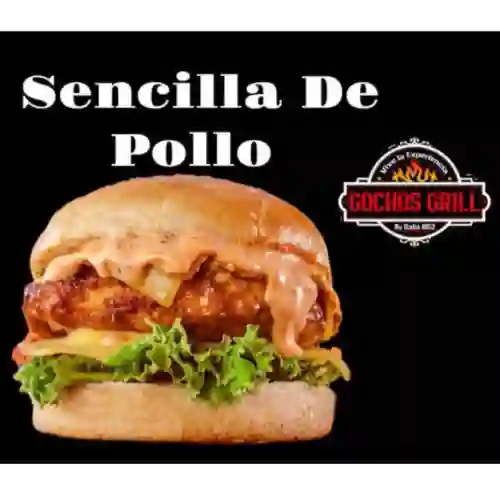 Hamburguesa Sencilla de Pollo