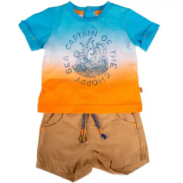 Conjunto Bebé Niño Azul Petróleo Talla 3 A Pillín