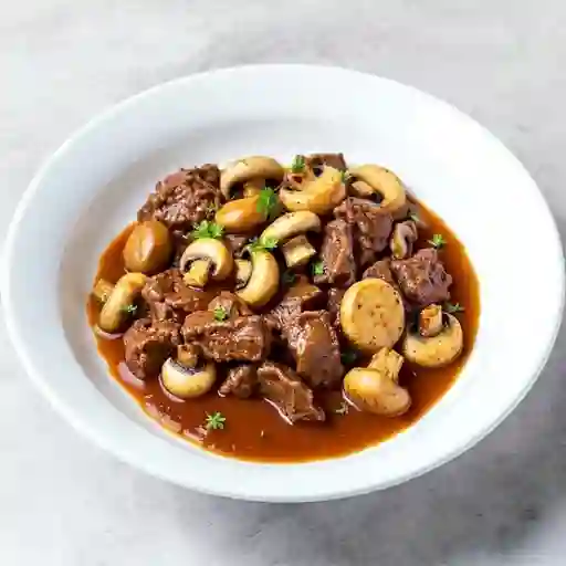 Carne con Champiñones