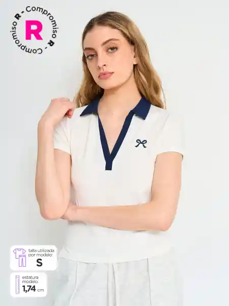 Index Polera Manga Corta Derug Cor Blanco S P5 S25