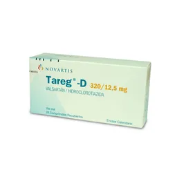 Tareg D Comprimidos Valsartán + Hidroclorotiazida (320/12.5mg)