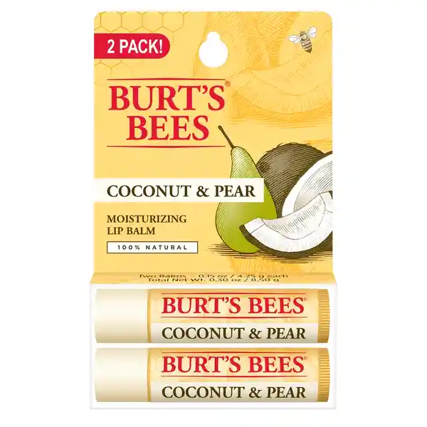 Burts Bees Pack De Balsamo Labial Coco Y Pera