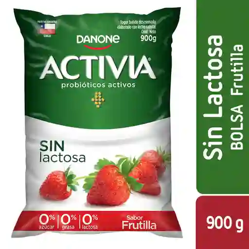 Danone Activia Yogur Batido sin Lactosa Sabor Frutilla