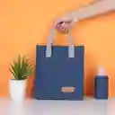 Bolsa de Almuerzo Cuadrada Azul Miniso