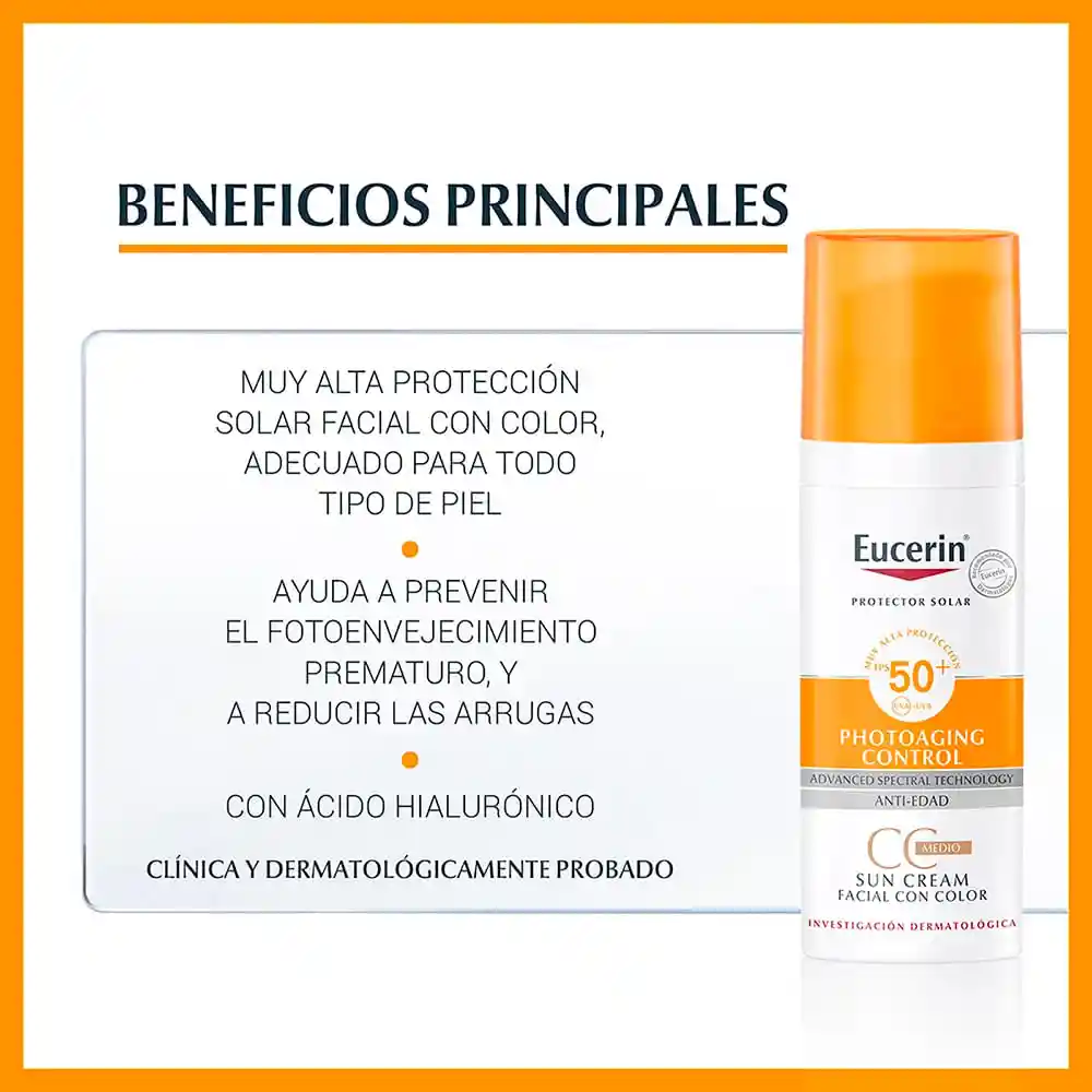 Eucerin Sun Crema Color Spf50