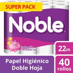 Noble Papel Higiénico Doble Hoja 22 m