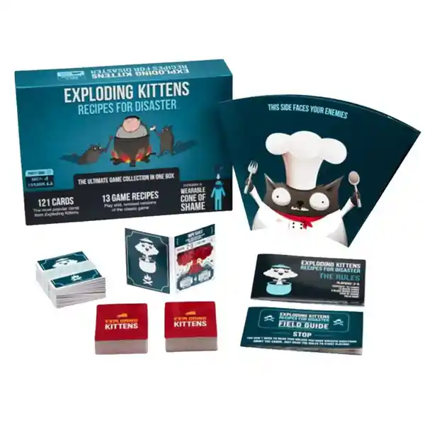 Exploding Kittens Juego de Mesa Recetas Del Desastre