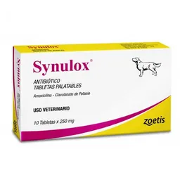 Zoetis Synulox Antibiótico Tabletas Palatables para Perros