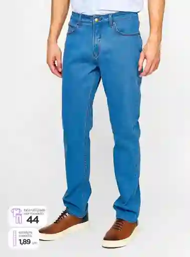 Jeans Hombre Kenneth Stevens Algodón Recto Talla 48